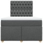vidaXL Boxspringbett mit Matratze Dunkelgrau 120x190 cm Stoff vidaXL Boxspringbett mit Matratze Dunkelgrau 120x190 cm Stoff
