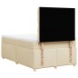 vidaXL Boxspringbett mit Matratze Creme 120x190 cm Stoff vidaXL Boxspringbett mit Matratze Creme 120x190 cm Stoff