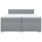 vidaXL Boxspringbett mit Matratze Hellgrau 200x200 cm Stoff vidaXL Boxspringbett mit Matratze Hellgrau 200x200 cm Stoff