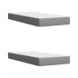 vidaXL Boxspringbett mit Matratze Hellgrau 200x200 cm Stoff vidaXL Boxspringbett mit Matratze Hellgrau 200x200 cm Stoff