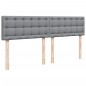 vidaXL Boxspringbett mit Matratze Hellgrau 200x200 cm Stoff vidaXL Boxspringbett mit Matratze Hellgrau 200x200 cm Stoff