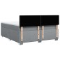 vidaXL Boxspringbett mit Matratze Hellgrau 200x200 cm Stoff vidaXL Boxspringbett mit Matratze Hellgrau 200x200 cm Stoff