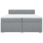 vidaXL Boxspringbett mit Matratze Hellgrau 200x200 cm Stoff vidaXL Boxspringbett mit Matratze Hellgrau 200x200 cm Stoff