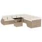 vidaXL 11-tlg. Garten-Sofagarnitur mit Kissen Beige Poly Rattan vidaXL 11-tlg. Garten-Sofagarnitur mit Kissen Beige Poly Rattan