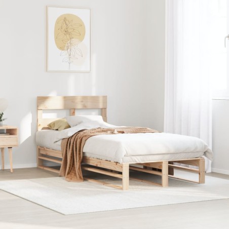 vidaXL Massivholzbett ohne Matratze 90x200 Kiefernholz