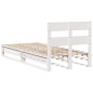 vidaXL Massivholzbett ohne Matratze Weiß 75x190 cm Kiefernholz vidaXL Massivholzbett ohne Matratze Weiß 75x190 cm Kiefernholz