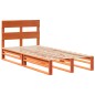 vidaXL Massivholzbett ohne Matratze Wachsbraun 90x200 Kiefernholz vidaXL Massivholzbett ohne Matratze Wachsbraun 90x200 Kiefernholz