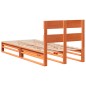 vidaXL Massivholzbett ohne Matratze Wachsbraun 90x200 Kiefernholz vidaXL Massivholzbett ohne Matratze Wachsbraun 90x200 Kiefernholz