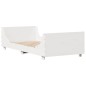vidaXL Massivholzbett ohne Matratze Weiß 90x200 cm Kiefernholz vidaXL Massivholzbett ohne Matratze Weiß 90x200 cm Kiefernholz