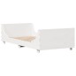 vidaXL Massivholzbett ohne Matratze Weiß 90x190 cm Kiefernholz vidaXL Massivholzbett ohne Matratze Weiß 90x190 cm Kiefernholz