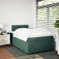 vidaXL Boxspringbett mit Matratze Dunkelgrün 120x190 cm Samt