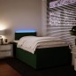 vidaXL Boxspringbett mit Matratze Dunkelgrün 120x190 cm Samt