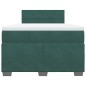 vidaXL Boxspringbett mit Matratze Dunkelgrün 120x190 cm Samt