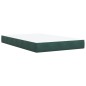 vidaXL Boxspringbett mit Matratze Dunkelgrün 120x190 cm Samt