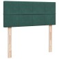 vidaXL Boxspringbett mit Matratze Dunkelgrün 120x190 cm Samt