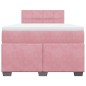 vidaXL Boxspringbett mit Matratze Rosa 120x190 cm Samt vidaXL Boxspringbett mit Matratze Rosa 120x190 cm Samt