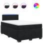 vidaXL Boxspringbett mit Matratze Schwarz 120x190 cm Samt vidaXL Boxspringbett mit Matratze Schwarz 120x190 cm Samt
