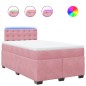 vidaXL Boxspringbett mit Matratze Rosa 120x190 cm Samt vidaXL Boxspringbett mit Matratze Rosa 120x190 cm Samt