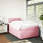 vidaXL Boxspringbett mit Matratze Rosa 120x190 cm Samt vidaXL Boxspringbett mit Matratze Rosa 120x190 cm Samt
