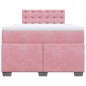 vidaXL Boxspringbett mit Matratze Rosa 120x190 cm Samt vidaXL Boxspringbett mit Matratze Rosa 120x190 cm Samt