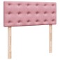 vidaXL Boxspringbett mit Matratze Rosa 120x190 cm Samt vidaXL Boxspringbett mit Matratze Rosa 120x190 cm Samt