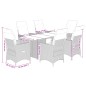 vidaXL 7-tlg. Garten-Bistro-Set mit Kissen Beige Poly Rattan vidaXL 7-tlg. Garten-Bistro-Set mit Kissen Beige Poly Rattan