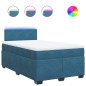 vidaXL Boxspringbett mit Matratze Blau 120x190 cm Samt vidaXL Boxspringbett mit Matratze Blau 120x190 cm Samt