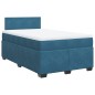 vidaXL Boxspringbett mit Matratze Blau 120x190 cm Samt vidaXL Boxspringbett mit Matratze Blau 120x190 cm Samt