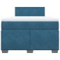 vidaXL Boxspringbett mit Matratze Blau 120x190 cm Samt vidaXL Boxspringbett mit Matratze Blau 120x190 cm Samt