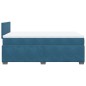 vidaXL Boxspringbett mit Matratze Blau 120x190 cm Samt vidaXL Boxspringbett mit Matratze Blau 120x190 cm Samt