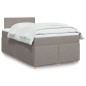 vidaXL Boxspringbett mit Matratze Taupe 120x190 cm Stoff vidaXL Boxspringbett mit Matratze Taupe 120x190 cm Stoff