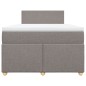 vidaXL Boxspringbett mit Matratze Taupe 120x190 cm Stoff vidaXL Boxspringbett mit Matratze Taupe 120x190 cm Stoff