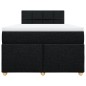 vidaXL Boxspringbett mit Matratze Schwarz 120x190 cm Stoff vidaXL Boxspringbett mit Matratze Schwarz 120x190 cm Stoff
