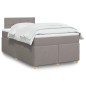 vidaXL Boxspringbett mit Matratze Taupe 120x190 cm Stoff vidaXL Boxspringbett mit Matratze Taupe 120x190 cm Stoff