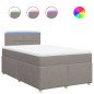 vidaXL Boxspringbett mit Matratze Taupe 120x190 cm Stoff vidaXL Boxspringbett mit Matratze Taupe 120x190 cm Stoff