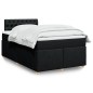 vidaXL Boxspringbett mit Matratze Schwarz 120x190 cm Stoff vidaXL Boxspringbett mit Matratze Schwarz 120x190 cm Stoff