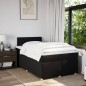 vidaXL Boxspringbett mit Matratze Schwarz 120x190 cm Stoff vidaXL Boxspringbett mit Matratze Schwarz 120x190 cm Stoff