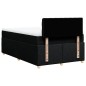 vidaXL Boxspringbett mit Matratze Schwarz 120x190 cm Stoff vidaXL Boxspringbett mit Matratze Schwarz 120x190 cm Stoff