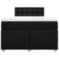 vidaXL Boxspringbett mit Matratze Schwarz 120x190 cm Stoff vidaXL Boxspringbett mit Matratze Schwarz 120x190 cm Stoff