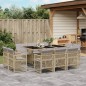 vidaXL 11-tlg. Garten-Essgruppe mit Kissen Beigemischung Poly Rattan vidaXL 11-tlg. Garten-Essgruppe mit Kissen Beigemischung Poly Rattan