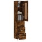 vidaXL Highboard Räuchereiche 34,5x34x180 cm Holzwerkstoff vidaXL Highboard Räuchereiche 34,5x34x180 cm Holzwerkstoff