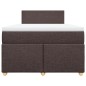 vidaXL Boxspringbett mit Matratze Dunkelbraun 120x190 cm Stoff