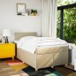 vidaXL Boxspringbett mit Matratze Creme 120x190 cm Stoff vidaXL Boxspringbett mit Matratze Creme 120x190 cm Stoff