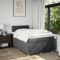 vidaXL Boxspringbett mit Matratze Dunkelgrau 120x190 cm Stoff vidaXL Boxspringbett mit Matratze Dunkelgrau 120x190 cm Stoff