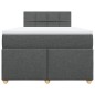 vidaXL Boxspringbett mit Matratze Dunkelgrau 120x190 cm Stoff vidaXL Boxspringbett mit Matratze Dunkelgrau 120x190 cm Stoff