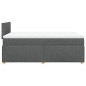 vidaXL Boxspringbett mit Matratze Dunkelgrau 120x190 cm Stoff vidaXL Boxspringbett mit Matratze Dunkelgrau 120x190 cm Stoff