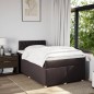 vidaXL Boxspringbett mit Matratze Dunkelbraun 120x190 cm Stoff vidaXL Boxspringbett mit Matratze Dunkelbraun 120x190 cm Stoff