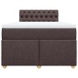 vidaXL Boxspringbett mit Matratze Dunkelbraun 120x190 cm Stoff vidaXL Boxspringbett mit Matratze Dunkelbraun 120x190 cm Stoff
