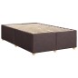 vidaXL Boxspringbett mit Matratze Dunkelbraun 120x190 cm Stoff vidaXL Boxspringbett mit Matratze Dunkelbraun 120x190 cm Stoff