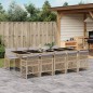 vidaXL 11-tlg. Garten-Essgruppe mit Kissen Beige Poly Rattan vidaXL 11-tlg. Garten-Essgruppe mit Kissen Beige Poly Rattan